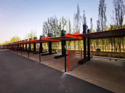 两层简易升降式车库两立柱