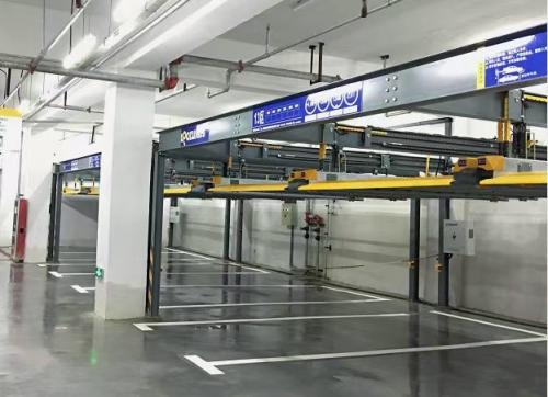 两层简易升降式车库四立柱