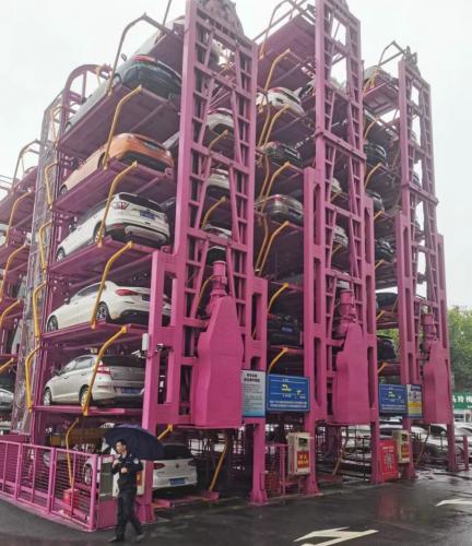 七层垂直循环式停车库案例